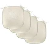 ABAKUHAUS Stuhlkissen Barock-Blüte 40 x 40 cm Beige