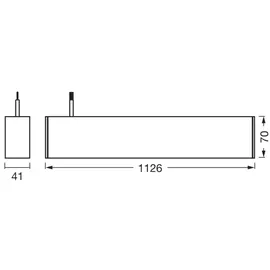 Osram Office Line 3-flg. 112,6 cm dimmbar Schwarz