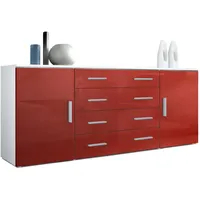 Vladon Sideboard, Bordeaux, 166x72x35 cm, Wohnzimmer, Kommoden & Sideboards,