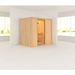Karibu Sauna Bodin ohne Ofen ohne Dachkranz inkl. gratis Saunaofen im Wert von 599,99 €