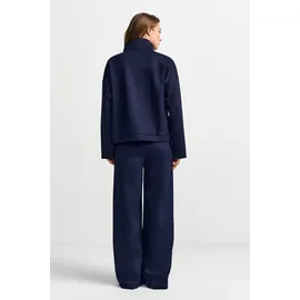 richroyal Sweatjacke RICHROYAL, Damen, Gr. L, midnight blau, Sweatware, Obermaterial: 45% Viskose, 44% Polyester, 11% Elasthan, normal, Sweatjacken Sweatjacke, Tunnelzug-Saum, Stehkragen, regular fit