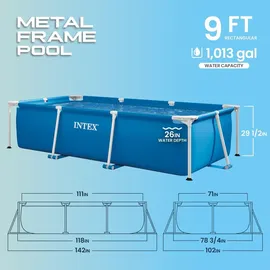 Intex Family Frame 300 x 200 x 75 cm ohne Filterpumpe