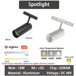 Intelligente Zigbee-Scheinwerfer – 20 Typen Weiß 18W