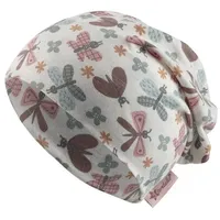 Sterntaler Slouch-Beanie Schmetterlinge in ecru | Gr.: 53 cm