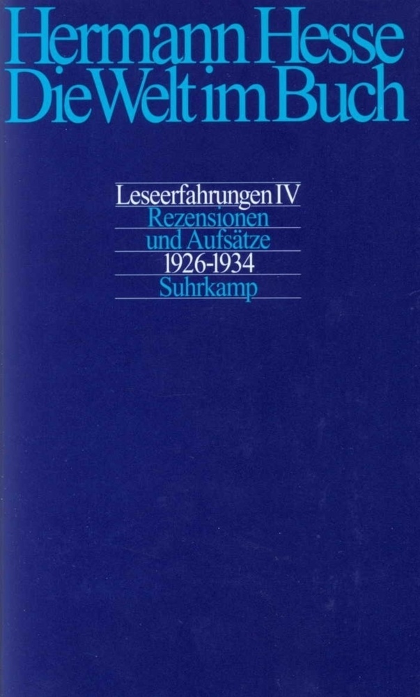 Rezensionen Und Aufsätze Aus Den Jahren 1926-1934 - Hermann Hesse  Leinen