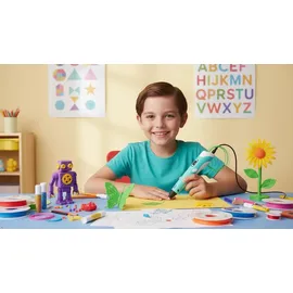 glato 3D Stift, 3D-Stift Kinder, 3D Stift, 3D Stift Set, Mit 15 Farben Kinder Set, Kindergeschenk, SCRIB3D - Blau