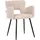 Beliani Esszimmerstuhl 2er Set Bouclé Beige/Schwarz