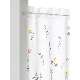 Heine Querbehang Stangendurchzug 90 x 45 cm Weiß