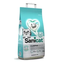 SANICAT Clumping White Unscented 10L Bentonit Katzenstreu