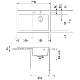 Franke Mythos MTK 611-78 magnolia rechts