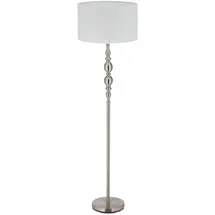 Relaxdays Stehlampe Wohnzimmer, beige weiß-Silber,