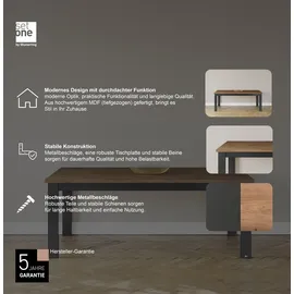 Set One by Musterring Esstisch York 200 x 100 cm Holzoptik Graphit / Eiche