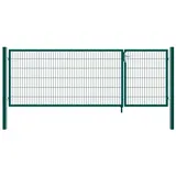 Gartentor, Grün, Metall, 210x6 cm, Gartenzubehör