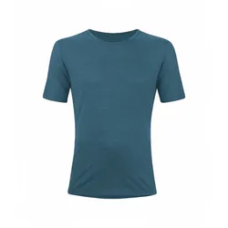 Löffler Wander-/Freizeit Tshirt Merino-Tencel (Merinowolle, atmungsaktiv) petrolblau Herren