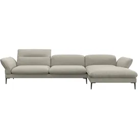 flexlux Ecksofa FLEXLUX "Salino, Funktionssofa mit Recamiere, Relaxsofa, Ecksofa", beige (natural), B:340cm H:88cm T:182cm, 100% Polyester, Sofas, Ecksofa, Sofa mit Arm- und Kopfteil-Verstellungen, Kaltschaum & Stahl-Wellen