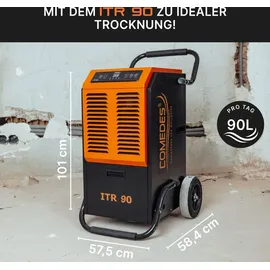 Comedes Luftentfeuchter ITR 90, bis zu 90 Liter/Tag / Orange