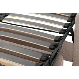 Home Affaire Schlafsofa »Roma Matratzenhöhe 14 cm« Dauerschlaffunktion, mit Unterfederung, Lattenrost, Matratze braun