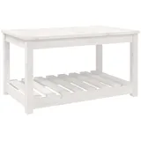 vidaXL Gartentisch Weiß 82,5x50,5x45 cm Massivholz Kiefer