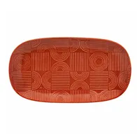 Maxwell & Williams Servierplatte Arc eckig Terracotta, 33 x