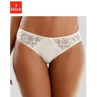 PETITE FLEUR Slip, (3 St.), mit leicht transparenter Jacquardspitze