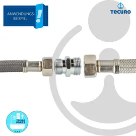tecuro Reduzierstück M15/1 Außengewinde x 3/8 Zoll Außengewinde verchromt