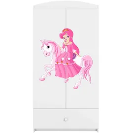 raumhirsch furniture Kinderkleiderschrank 90 x 175 x 52 cm Holzwerkstoff weiß
