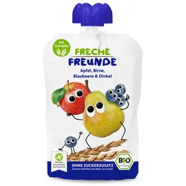 Erdbär Freche Freunde Bio Quetschmus Apfel, Birne, Blaubeere & Dinkel 100 g