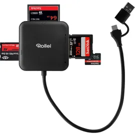 Rollei 4-in-1 Kartenlesegerät | SD, CF, MS | Rollei