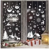 luxuskollektion Fensterbilder Weihnachten Schneeflocken Selbstklebend 9