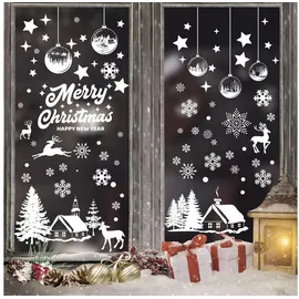 luxuskollektion Fensterbilder Weihnachten Schneeflocken Selbstklebend 9