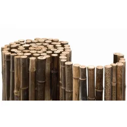 Bambusmatte 250 x 90 cm - Dunkel – Sichtschutzmatte aus Bambus, dunkel – rechteckige Bambus-Sichtschutz – ideal als Sichtschutz für Balkon & Garten
