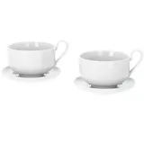 BLOMUS RO 2 Teetassen mit Untertasse 230 ml Porzellan nimbus cloud