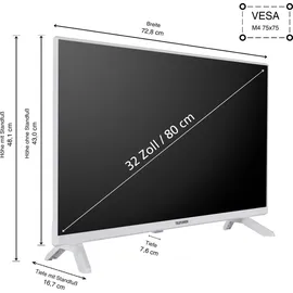 Telefunken XF32TO750S-W 32" LED Full HD TV weiß