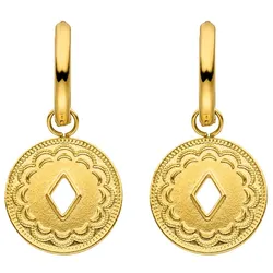 Paar Creolen PURELEI "Schmuck Geschenk Lolani Ohrringe, Creole-InfluencerBox1-Gold", gold (gelbgoldfarben), Ohrringe, Damen, Edelstahl, Einhänger abnehmbar