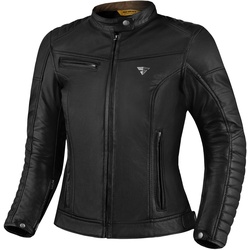 SHIMA Winchester 2.0 Damen Motorrad Lederjacke, schwarz, Größe XL
