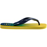 Havaianas Unisex Brasil Fresh Flip-Flop, Citrus Yellow/Marine, 43/44 EU