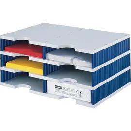 Styro Sortierstation Styrodoc grau/blau mit 6 Fächer