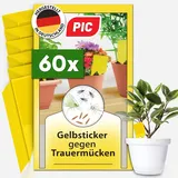 PIC Gelbsticker Trauermücken - 60x Gelbtafeln gegen Trauermücken, Effektiv