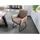 Massivmoebel24 Polsterstuhl Leder beige