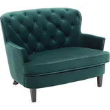 Atlantic Home Collection Sessel Leo Samtvelours 111 x 86 x 95 cm Grün