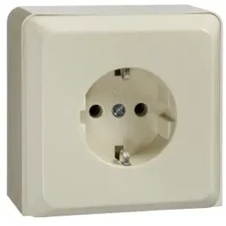 Elso 505410 Steckdose im Geräteträger 1-fach 16A RENOVIERUNG Steckklemme perlweiß