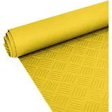 ANRO Gummimatte Premium Bodenmatte Bodenbelag TPE Riffelblech gelb Breite 100 cm Länge 120 cm