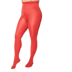 Strumpfhose plus size MS-162 - Korallenrot - XXL