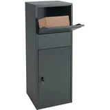 Mendler Paketkasten HWC-G80, Paketbox Standbriefkasten Paketbriefkasten Größe XL ~ verzinkt anthrazit