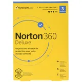 Symantec Norton 360 Deluxe Box Version (1 Jahr) 3 Peripheriegeräte, 25 GB Cloudspeicher, Mass Market, Win, Mac, Android, iOS, Französisch
