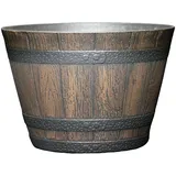 growscape Classic Home and Garden S74D-037R 9" Whiskey Barrel, 9", Kentucky Walnut