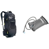 EVOC FR ENDURO BLACKLINE 16L Outdoor Protektor Backpack für Touren & Trails HYDRATION BLADDER 2L Trinkblase für den Rucksack (Größe: M/L, Rückenprotektor, Belüftungssystem), Schwarz/Carbon Grau