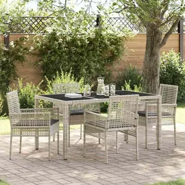 vidaXL Garten Essgruppe 5-tlg. Hellgrau