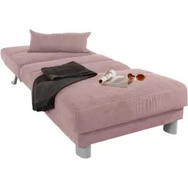 Home Affaire Schlafsofa HOME AFFAIRE "Gina", rosa (flamingo), B:80cm H:86cm T:195cm, Sofas, Schlafsofa, mit einem Handgriff vom Sofa zum Bett