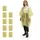 Relaxdays Regenponcho 10er Set, Einmal Regencape mit Kapuze, für Erwachsene, Notfallponcho Damen & Herren, gelb